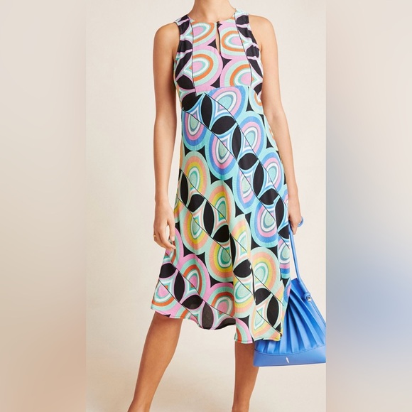 Anthropologie Kenzie Asymmetrical Dress, Size 10 - Picture 2 of 5